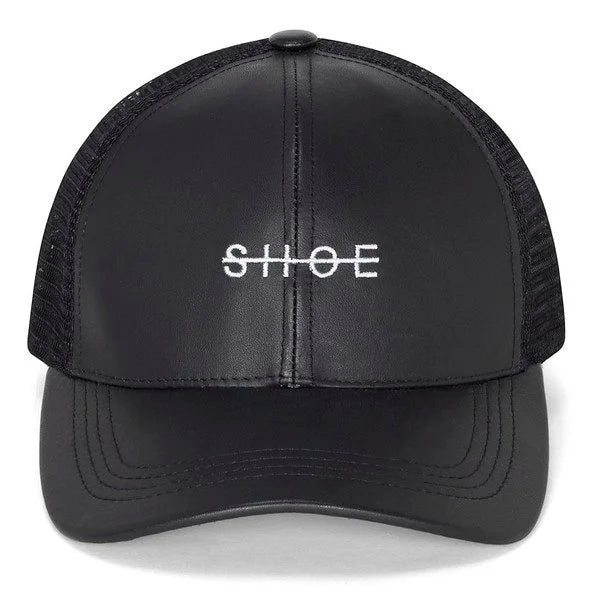 SHOE LEATHER TRUCKER HAT